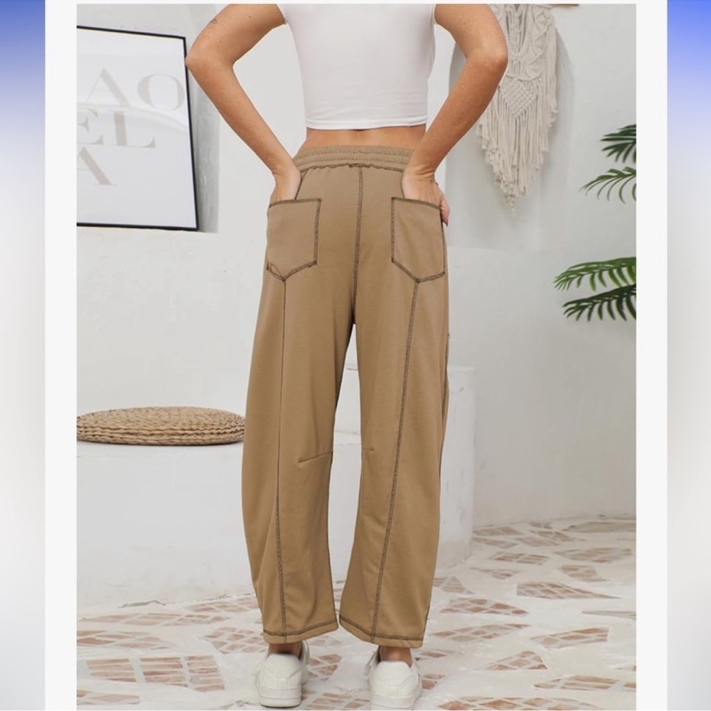 Women's Tan Cargo Pants - Picture 2 of 2